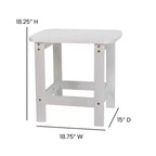 Merrick Lane Poly Resin Indoor/Outdoor Rocking Chair with Side Table