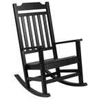 Merrick Lane Poly Resin Indoor/Outdoor Rocking Chair with Side Table
