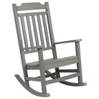 Merrick Lane Poly Resin Indoor/Outdoor Rocking Chair with Side Table