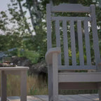 Merrick Lane Poly Resin Indoor/Outdoor Rocking Chair with Side Table