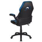 BlackArc High Back Gaming Chair with Faux Leather Upholstery, Height Adjustable Swivel Seat & Padded Flip-Up Arms