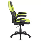 BlackArc High Back Gaming Chair with Faux Leather Upholstery, Height Adjustable Swivel Seat & Padded Flip-Up Arms