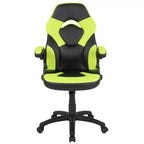 BlackArc High Back Gaming Chair with Faux Leather Upholstery, Height Adjustable Swivel Seat & Padded Flip-Up Arms