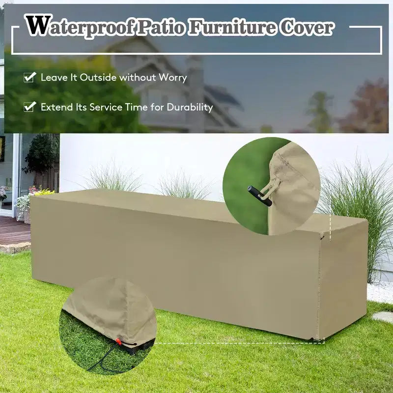 Costway 8PCS Patio Rattan Furniture Set Storage Table Ottoman cover