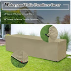 Costway 8PCS Patio Rattan Furniture Set Storage Table Ottoman cover