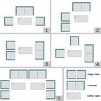 Costway 8PCS Rattan Patio Furniture Set Cushioned Sofa Chair