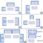 Costway 8PCS Rattan Patio Furniture Set Cushioned Sofa Chair