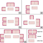 Costway 8PCS Rattan Patio Furniture Set Cushioned Sofa Chair