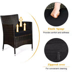 Costway 8PCS Rattan Patio Furniture Set Cushioned Sofa Chair