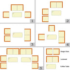 Costway 8PCS Rattan Patio Furniture Set Cushioned Sofa Chair