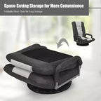Costway 360-Degree Swivel Gaming Floor Chair with Foldable Adjustable Backrest