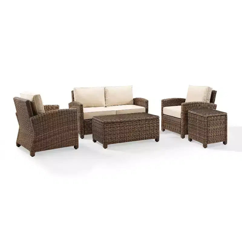 Bradenton 5pc Outdoor Wicker Conversation Set - Crosley