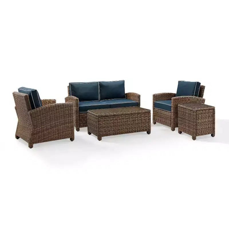Bradenton 5pc Outdoor Wicker Conversation Set - Crosley