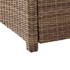 Bradenton 4pc Outdoor Wicker Sectional Set with Fire Table - Crosley