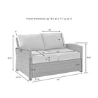 Bradenton Ensemble de mobilier d'extérieur 3 pièces en osier - Crosley