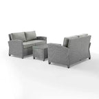 Bradenton Ensemble de mobilier d'extérieur 3 pièces en osier - Crosley