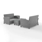 Bradenton Ensemble de mobilier d'extérieur 3 pièces en osier - Crosley