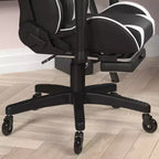 Flash Furniture X30 Gaming Chair Racing Computer Chair with Reclining Back, Slide-Out Footrest, and Transparent Roller Wheels