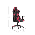 Chaise de bureau de jeu Flash Furniture X20, type baquet, pour ordinateur, réglable, avec dossier inclinable et roulettes transparentes