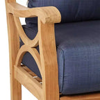 Sonoma Lane Alamo 5pc Teak Outdoor Conversation Set with Zippered Cushions