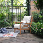 Sonoma Lane Alamo 5pc Teak Outdoor Conversation Set with Zippered Cushions