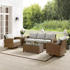 Crosley 5pc Bradenton Steel Outdoor Patio Conversation Furniture Set
