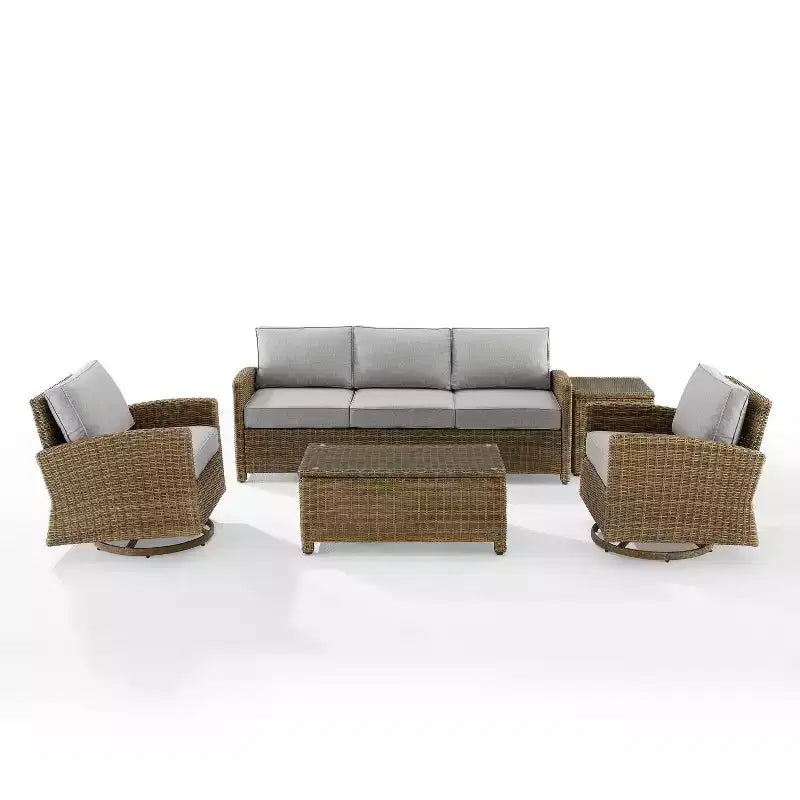 Crosley 5pc Bradenton Steel Outdoor Patio Conversation Furniture Set
