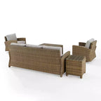 Crosley 5pc Bradenton Steel Outdoor Patio Conversation Furniture Set