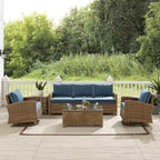 Crosley 5pc Bradenton Steel Outdoor Patio Conversation Furniture Set