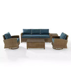 Crosley 5pc Bradenton Steel Outdoor Patio Conversation Furniture Set