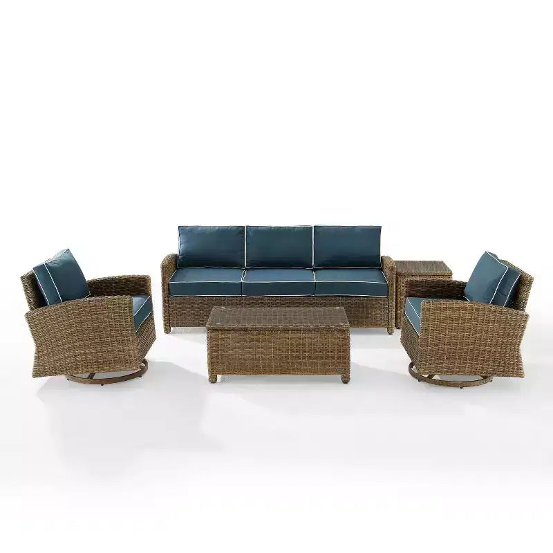 Crosley 5pc Bradenton Steel Outdoor Patio Conversation Furniture Set