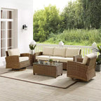 Crosley 5pc Bradenton Steel Outdoor Patio Conversation Furniture Set