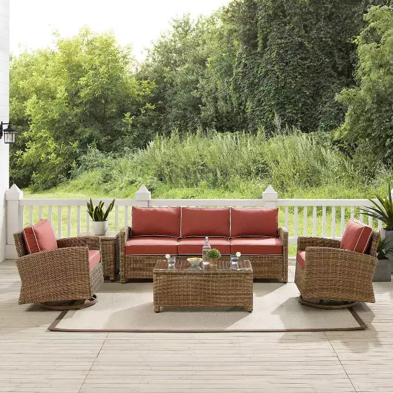 Crosley 5pc Bradenton Steel Outdoor Patio Conversation Furniture Set