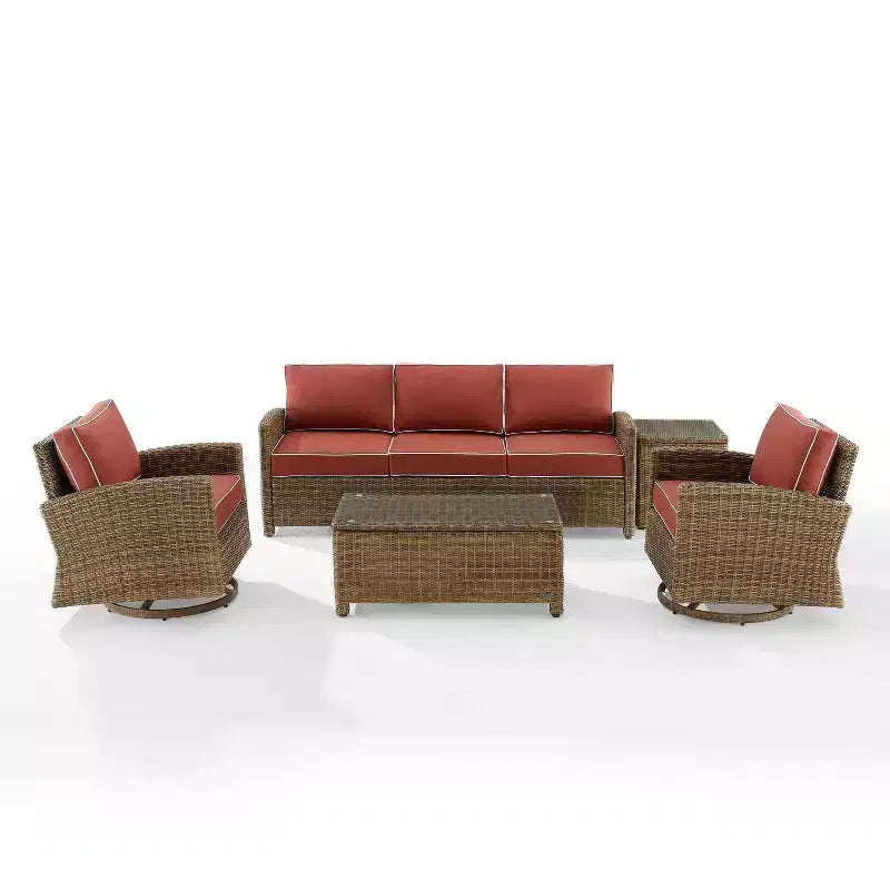 Crosley 5pc Bradenton Steel Outdoor Patio Conversation Furniture Set
