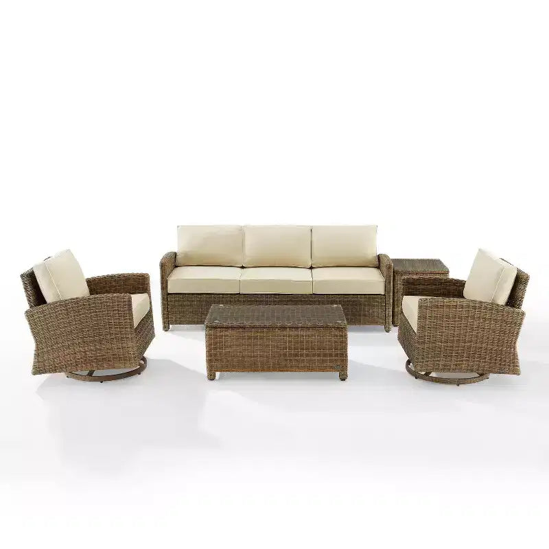 Crosley 5pc Bradenton Steel Outdoor Patio Conversation Furniture Set