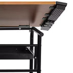 Emma and Oliver Adjustable Drawing and Drafting Table with Dual Wheel Casters