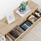 Yaheetech Vintage Wooden Console Table with 1 Drawer and 2 Open Shelves