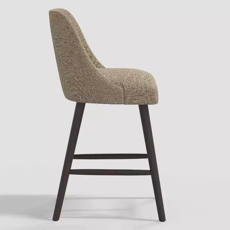 27 Geller Counter Height Barstool with Footrest in Textured Linen - Threshold
