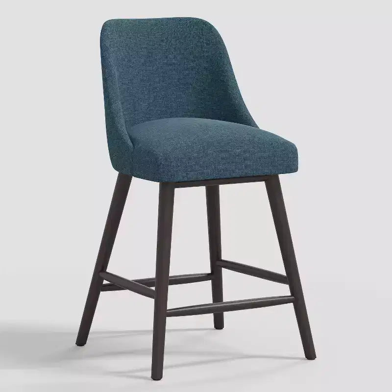 27 Geller Counter Height Barstool with Footrest in Textured Linen - Threshold