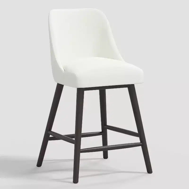 27 Geller Counter Height Barstool with Footrest in Textured Linen - Threshold