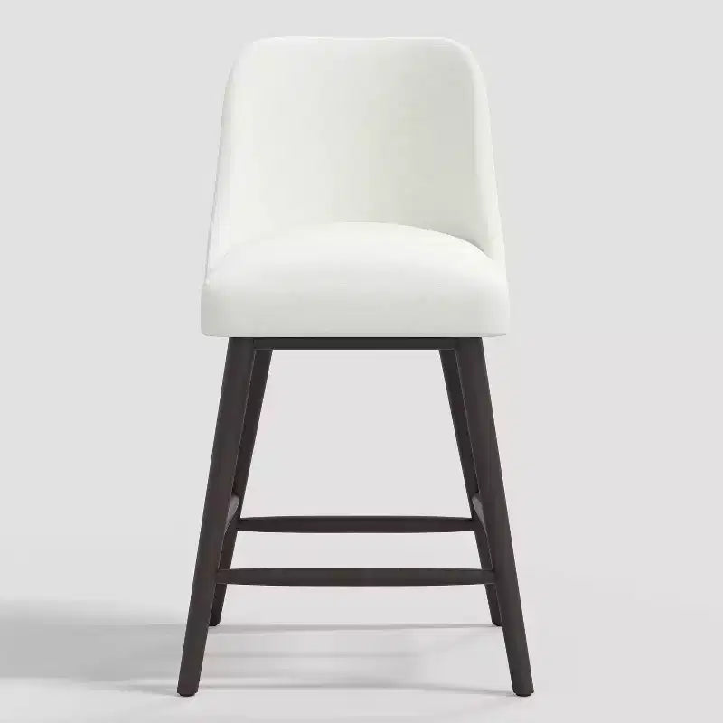 27 Geller Counter Height Barstool with Footrest in Textured Linen - Threshold