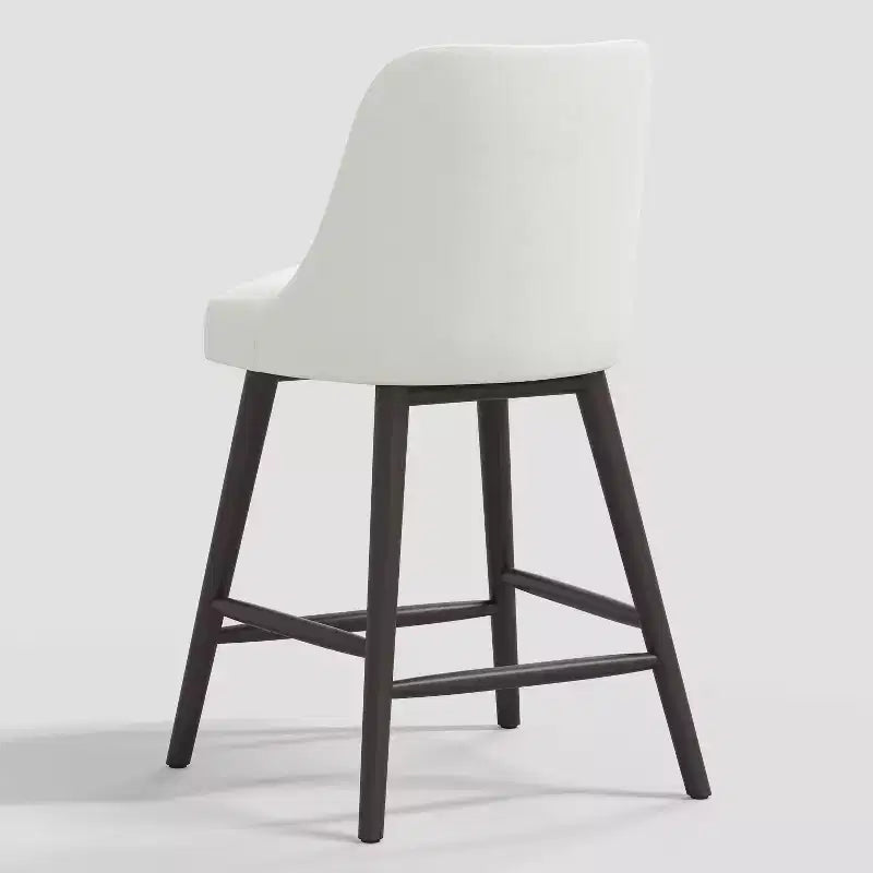 27 Geller Counter Height Barstool with Footrest in Textured Linen - Threshold