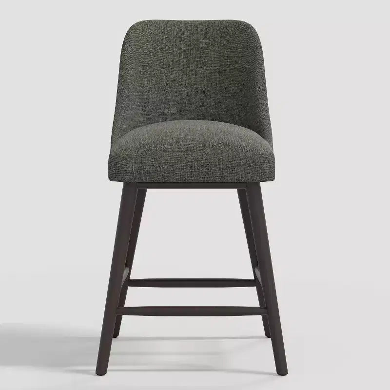 27 Geller Counter Height Barstool with Footrest in Textured Linen - Threshold