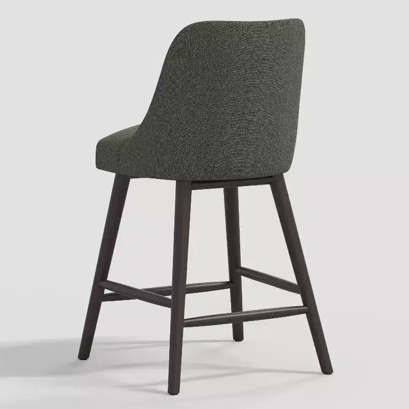 27 Geller Counter Height Barstool with Footrest in Textured Linen - Threshold