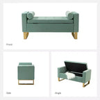 Rita 50.4 Wide Storage Bench| ART OF LIVING DESIGNS-SAGE