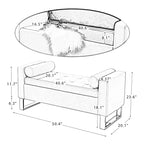 Rita 50.4 Wide Storage Bench| ART OF LIVING DESIGNS-SAGE