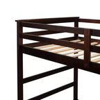 Twin Over Twin Wood Bunk Bed with 4 Drawers, Trundle and Staircase-ModernLuxe