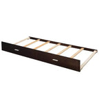 Twin Over Twin Wood Bunk Bed with 4 Drawers, Trundle and Staircase-ModernLuxe