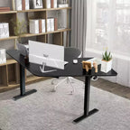Costway Electric Sit Stand Desk Frame Dual-motor Height-adjustable Standing Desk Base with 3 Memory Positions & Touch Control Panel Home Office