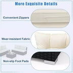 Costway 5 Pieces Outdoor Furniture Set with Seat & Back Cushions Tempered Glass Tabletop